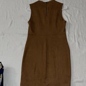 CHLOE K Suede Back Zip Dress